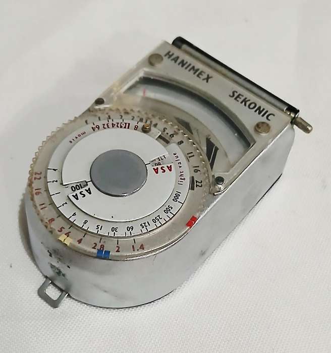Vintage Hanimex Sekonic Light Meter | Original Leather Case | Classic 1960s Photography Tool
