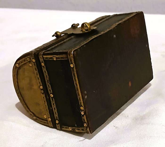 Vintage Indian Brass & Wood Treasure Chest Box | Ornate Trinket Holder