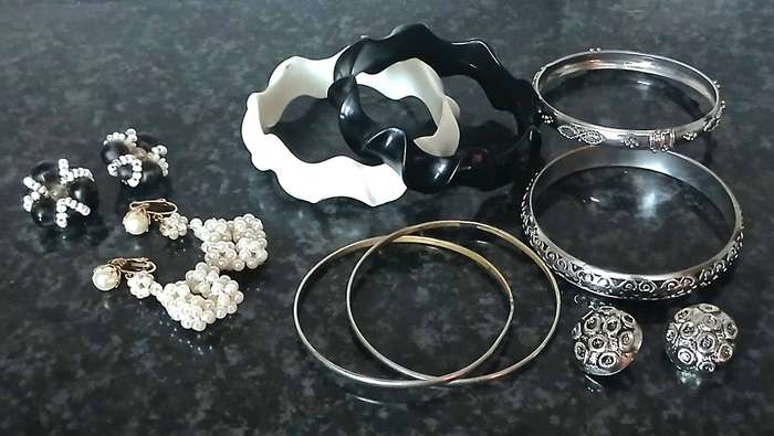 Vintage Mixed Jewellery Lot | Versatile Bangles & Clip-On Earrings