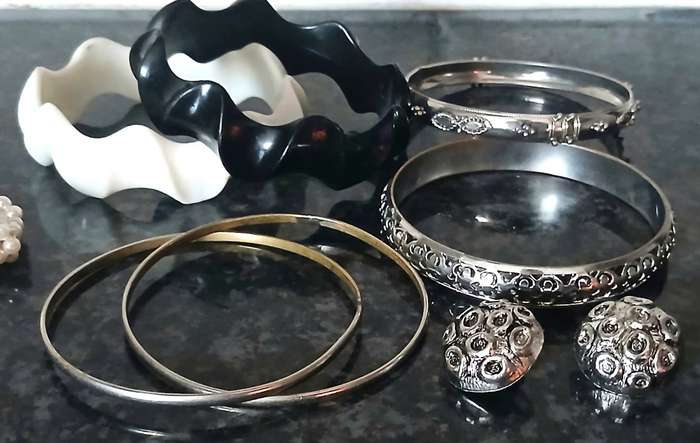Vintage Mixed Jewellery Lot | Versatile Bangles & Clip-On Earrings