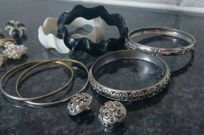 Vintage Mixed Jewellery Lot | Versatile Bangles & Clip-On Earrings