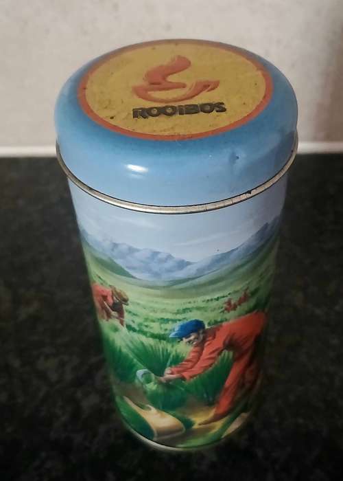 Vintage Rooibos Tea Tin | Harvest Scene Graphics