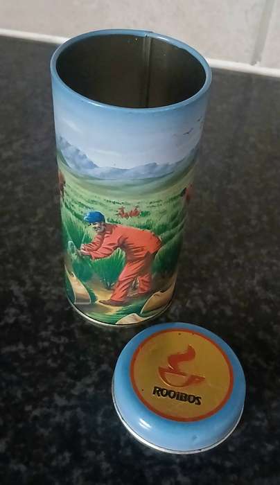 Vintage Rooibos Tea Tin | Harvest Scene Graphics