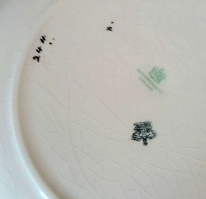 Vintage Wedgwood Peach Pattern Plates | Pair of 22.2cm Octagonal Dinner Plates