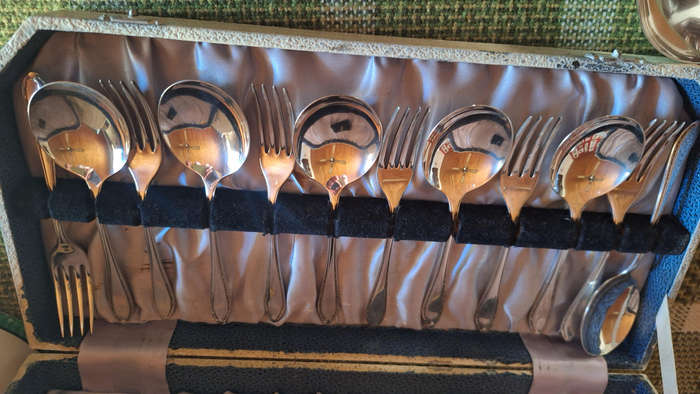 Antique desert set
