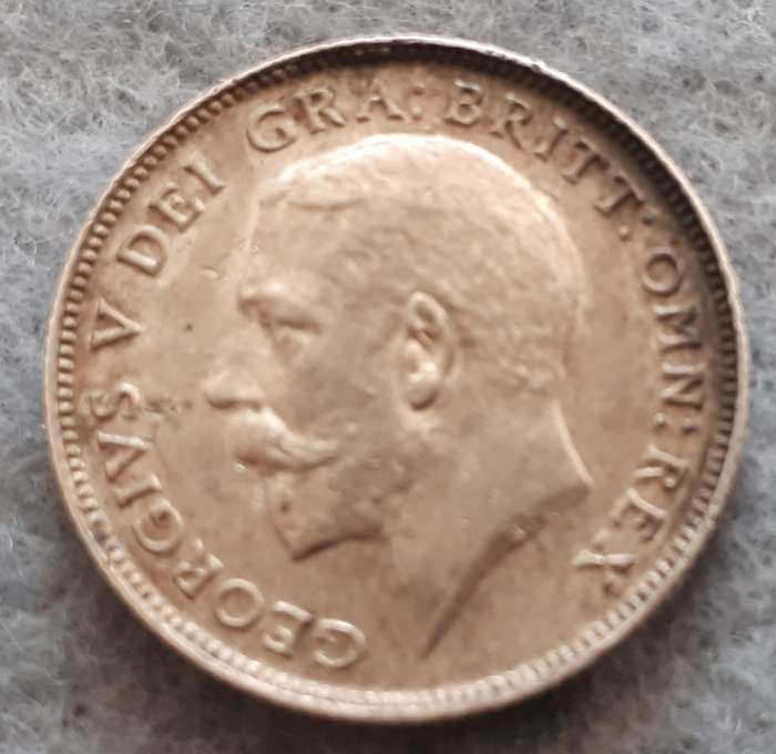 1911 GREAT BRITAIN SIXPENCE : XF
