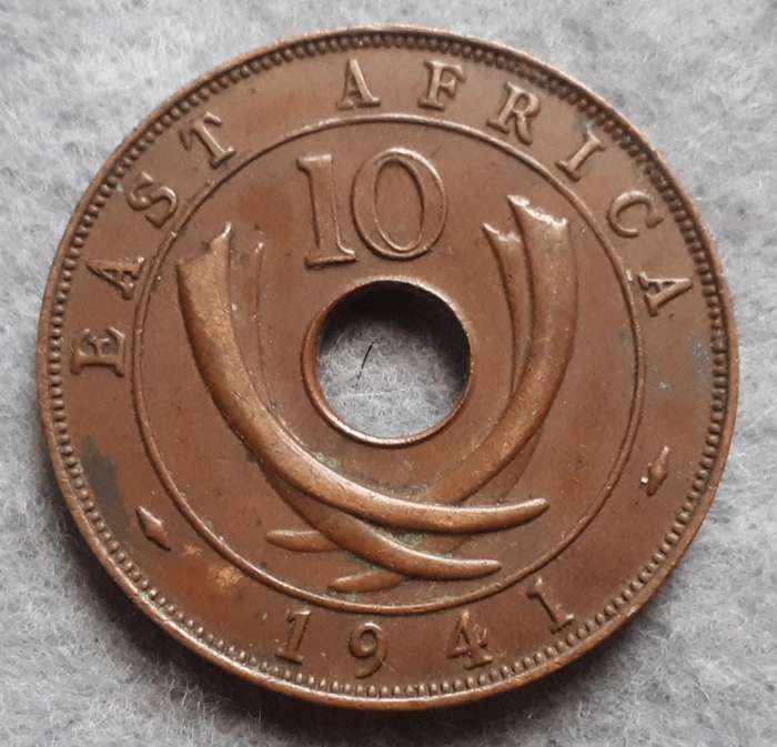 1941 EAST AFRICA 10 CENTS