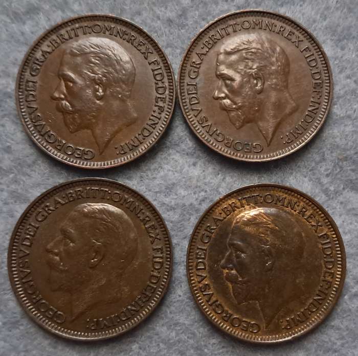 1932 - 1935 GREAT BRITAIN FARTHINGS