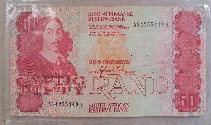 1 X SOUTH AFRICA R50 : G. DE KOCK