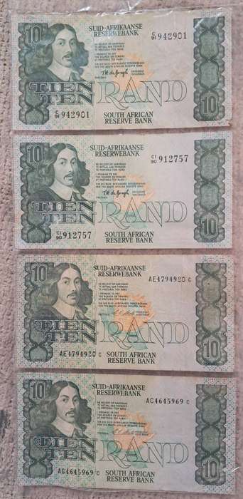 4 X RSA TEN RANDS