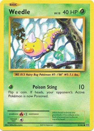 Pokemon Trading Card Game - Weedle - 5/108 - Common XY: Evolutions