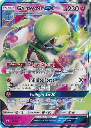 Pokemon Trading Card Game - Gardevoir GX - 93/147 - Ultra Rare Sun & Moon: Burning Shadows