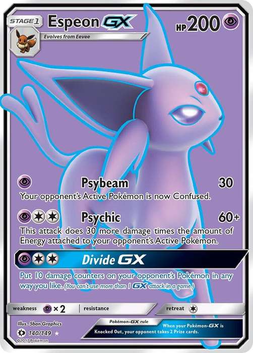 Pokemon Trading Card Game - Espeon GX (Full Art) - SM Base Set (SM01)