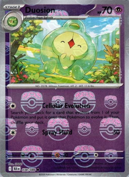 Pokemon Trading Card Game - Duosion (Master Ball Pattern) - SV: Black Bolt (BLK)