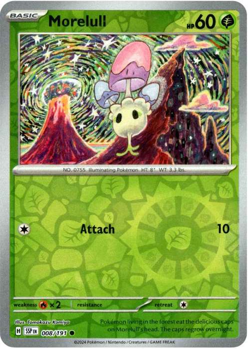 Pokemon Trading Card Game - Morelull [Reverse Holo] #8 Pokemon Surging Sparks