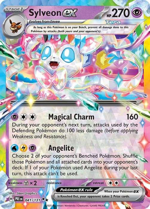 Pokemon Trading Card Game - Sylveon ex #41 Pokemon Prismatic Evolutions