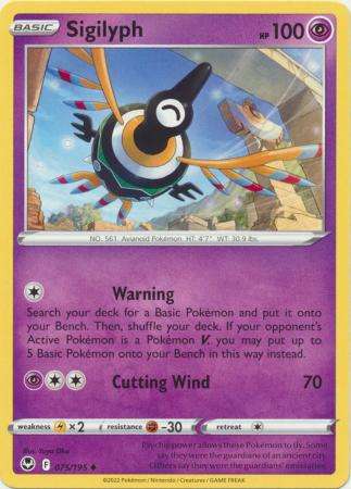 Pokemon Trading Card Game - Sigilyph - 075/195 - Uncommon Sword & Shield: Silver Tempest