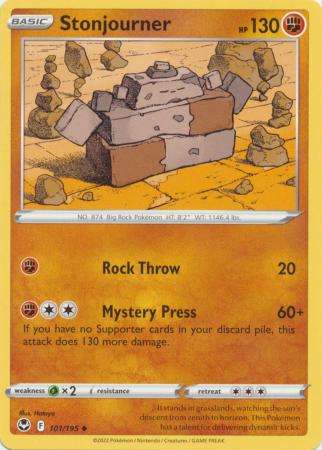 Pokemon Trading Card Game - Stonjourner - 101/195 - Uncommon Sword & Shield: Silver Tempest