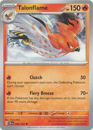 Pokemon Trading Card Game - Talonflame - 030/193 - Uncommon Scarlet & Violet: Paldea Evolved