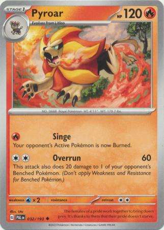 Pokemon Trading Card Game - Pyroar - 032/193 - Uncommon Scarlet & Violet: Paldea Evolved