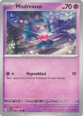 Pokemon Trading Card Game - Misdreavus - 087/193 - Common Scarlet & Violet: Paldea Evolved