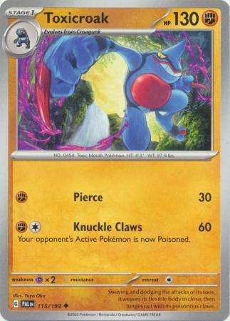 Pokemon Trading Card Game - Toxicroak - 115/193 - Uncommon Scarlet & Violet: Paldea Evolved