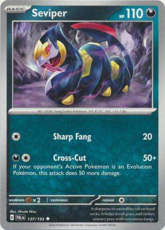 Pokemon Trading Card Game - Seviper - 137/193 - Uncommon Scarlet & Violet: Paldea Evolved