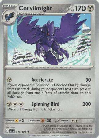 Pokemon Trading Card Game - Corviknight - 148/193 - Uncommon Scarlet & Violet: Paldea Evolved