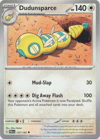 Pokemon Trading Card Game - Dudunsparce - 157/193 - Uncommon Scarlet & Violet: Paldea Evolved