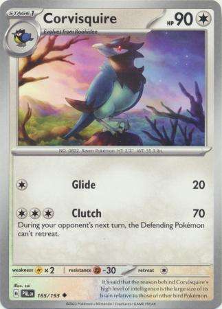 Pokemon Trading Card Game - Corvisquire - 165/193 - Uncommon Scarlet & Violet: Paldea Evolved
