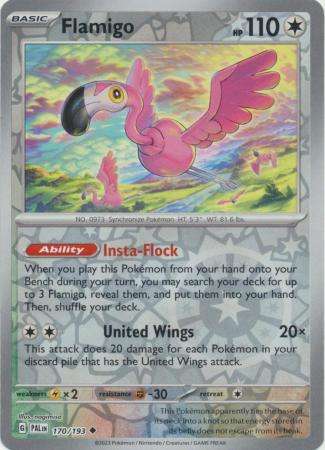 Pokemon Trading Card Game - Flamigo - 170/193 - Uncommon Reverse Holo Scarlet & Violet: Paldea Evolv