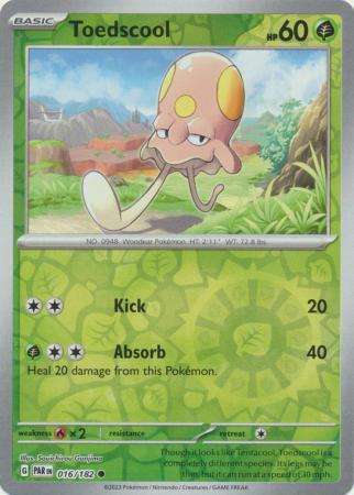 Pokemon Trading Card Game - Toedscool - 016/182 - Common Reverse Holo Scarlet & Violet: Paradox Rift