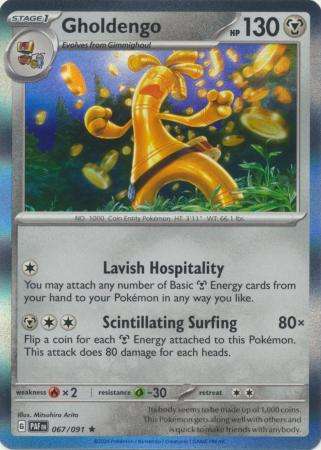 Pokemon Trading Card Game - Gholdengo - 067/091 - Holo Rare Scarlet & Violet: Paldean Fates