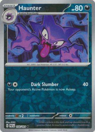 Pokemon Trading Card Game - Haunter - 056/091 - Common Reverse Holo Scarlet & Violet: Paldean Fates
