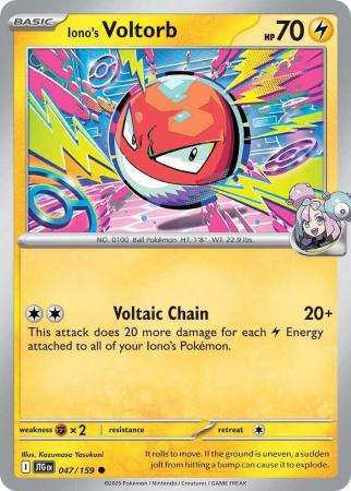 Pokemon Trading Card Game - Iono's Voltorb - 047/159 - Common - Common Journey together