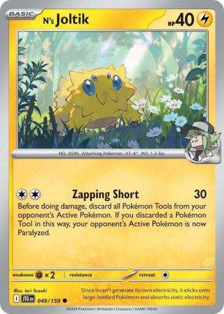 Pokemon Trading Card Game - N's Joltik - 049/159 - Common Journey together