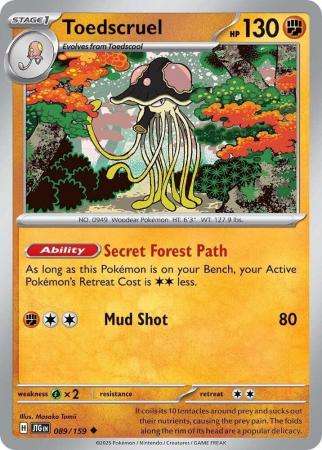 Pokemon Trading Card Game - Toedscruel - 089/159 - Uncommon Journey together