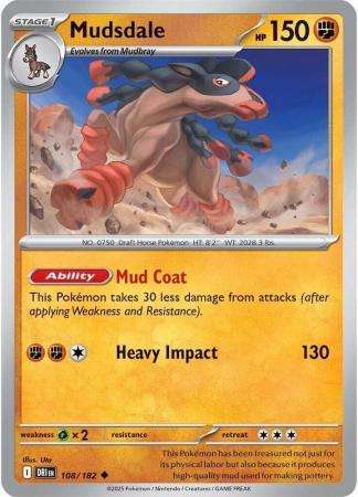 Pokemon Trading Card Game - Mudsdale - 108/182 - Uncommon - Destined Rivals