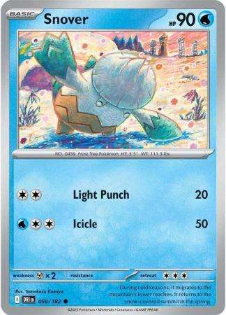 Pokemon Trading Card Game - Snover - 059/182 - Common - Destined Rivals
