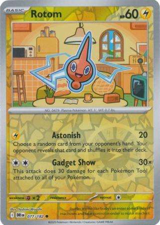 Pokemon Trading Card Game - Rotom - 077/182 - Reverse Holo - Destined Rivals