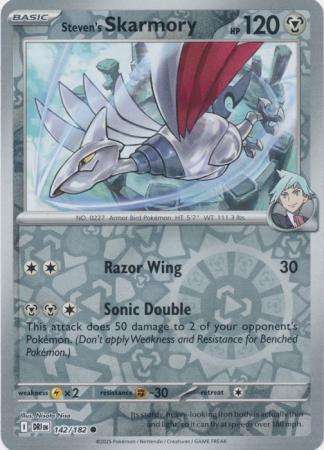 Pokemon Trading Card Game - Steven's Skarmory - 142/182 - Reverse Holo - Destined Rivals