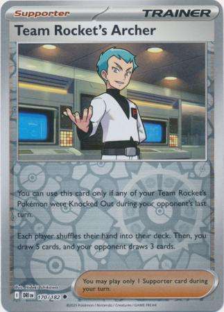 Pokemon Trading Card Game - Team Rocket's Archer - 170/182 - Reverse Holo - Destined Rivals