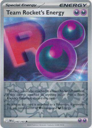 Pokemon Trading Card Game - Team Rocket's Energy - 182/182 - Uncommon Reverse Holo