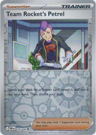 Pokemon Trading Card Game - Team Rocket's Petrel - 176/182 - Uncommon Reverse Holo