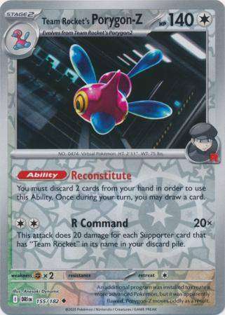 Pokemon Trading Card Game - Team Rocket's Porygon-Z - 155/182 - Uncommon Reverse Holo