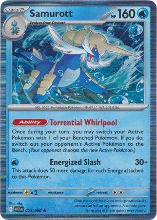 Pokemon Trading Card Game -  Samurott - 023/086 - Holo Rare Scarlet & Violet: White Flare