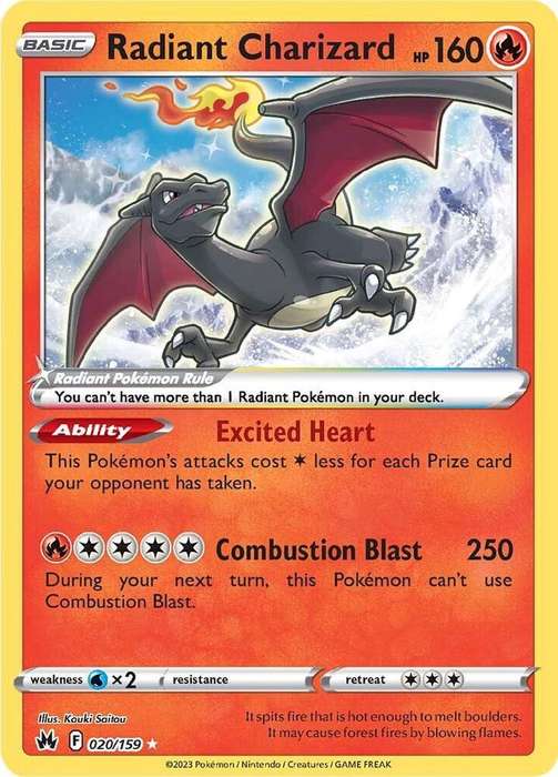 Pokemon Trading Card Game - Radiant Charizard - Crown Zenith (CRZ)