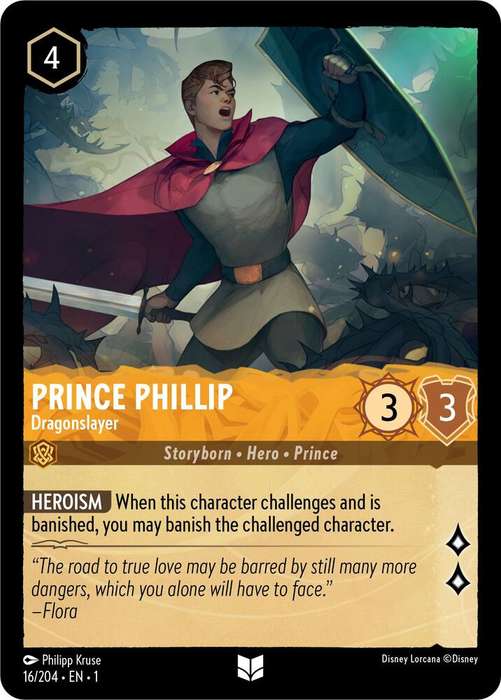 Disney Lorcana Trading Card Game - Prince Phillip - Dragonslayer - The First Chapter (1)
