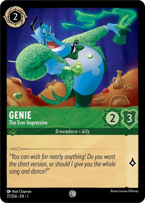 Disney Lorcana Trading Card Game - Genie - The Ever Impressive - The First Chapter (1)