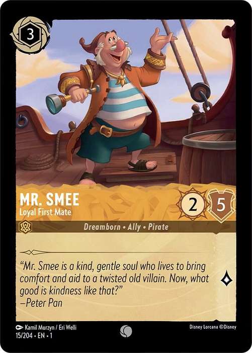 Disney Lorcana Trading Card Game - Mr. Smee - Loyal First Mate - The First Chapter (1)